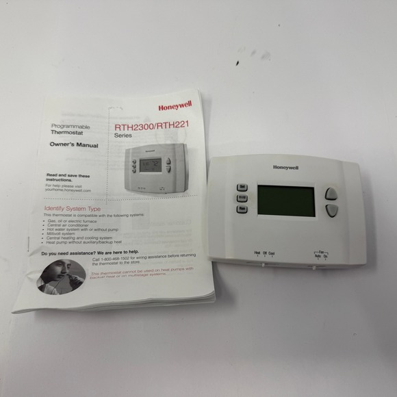 Honeywell RTH2300B1012 Programmable Thermostat Digital Heat Cool - Picture 1 of 6
